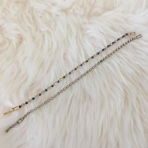 Two Faux Diamond Bracelets